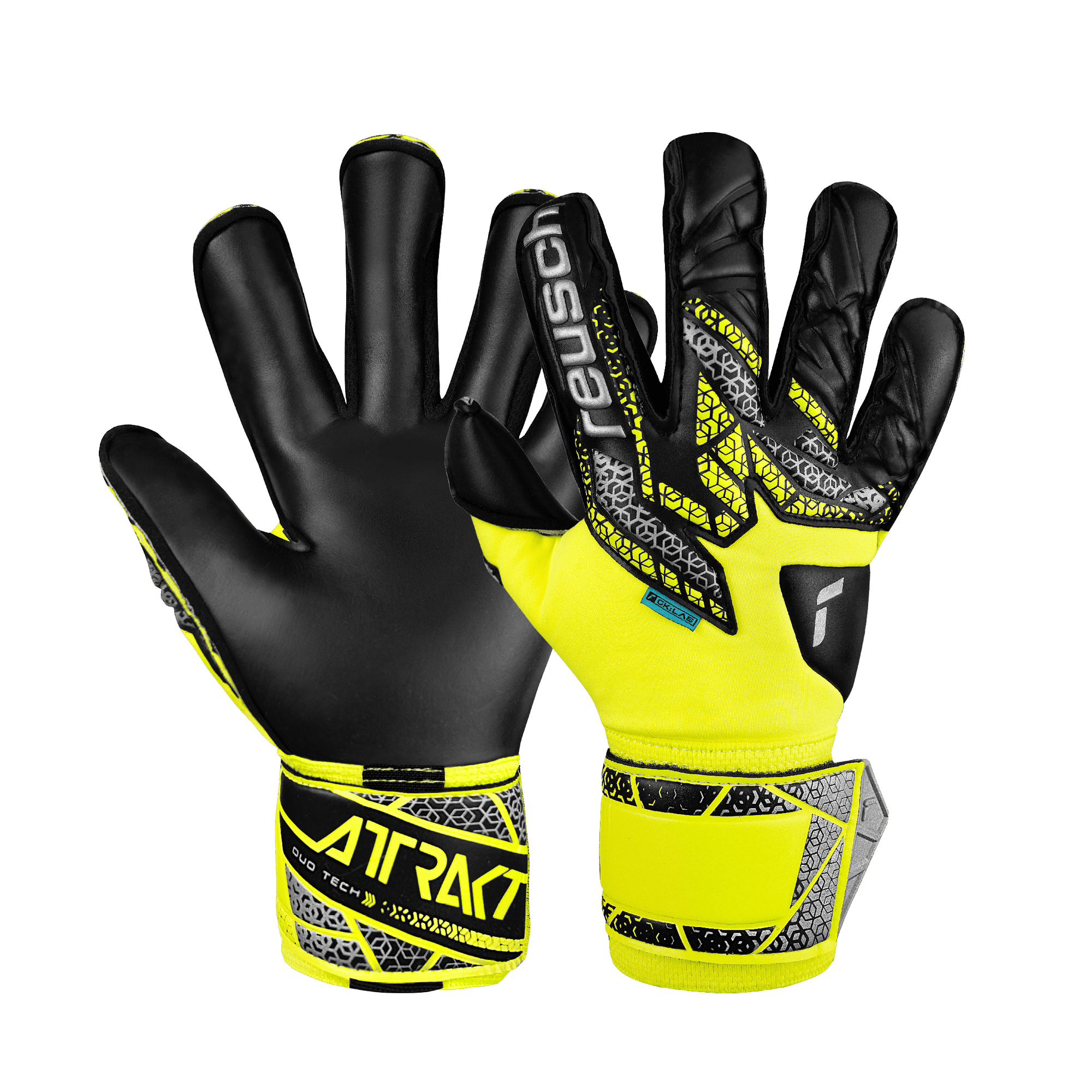Reush Attrakt AB1 Duo Goalkeeper Glove (Black/Gold