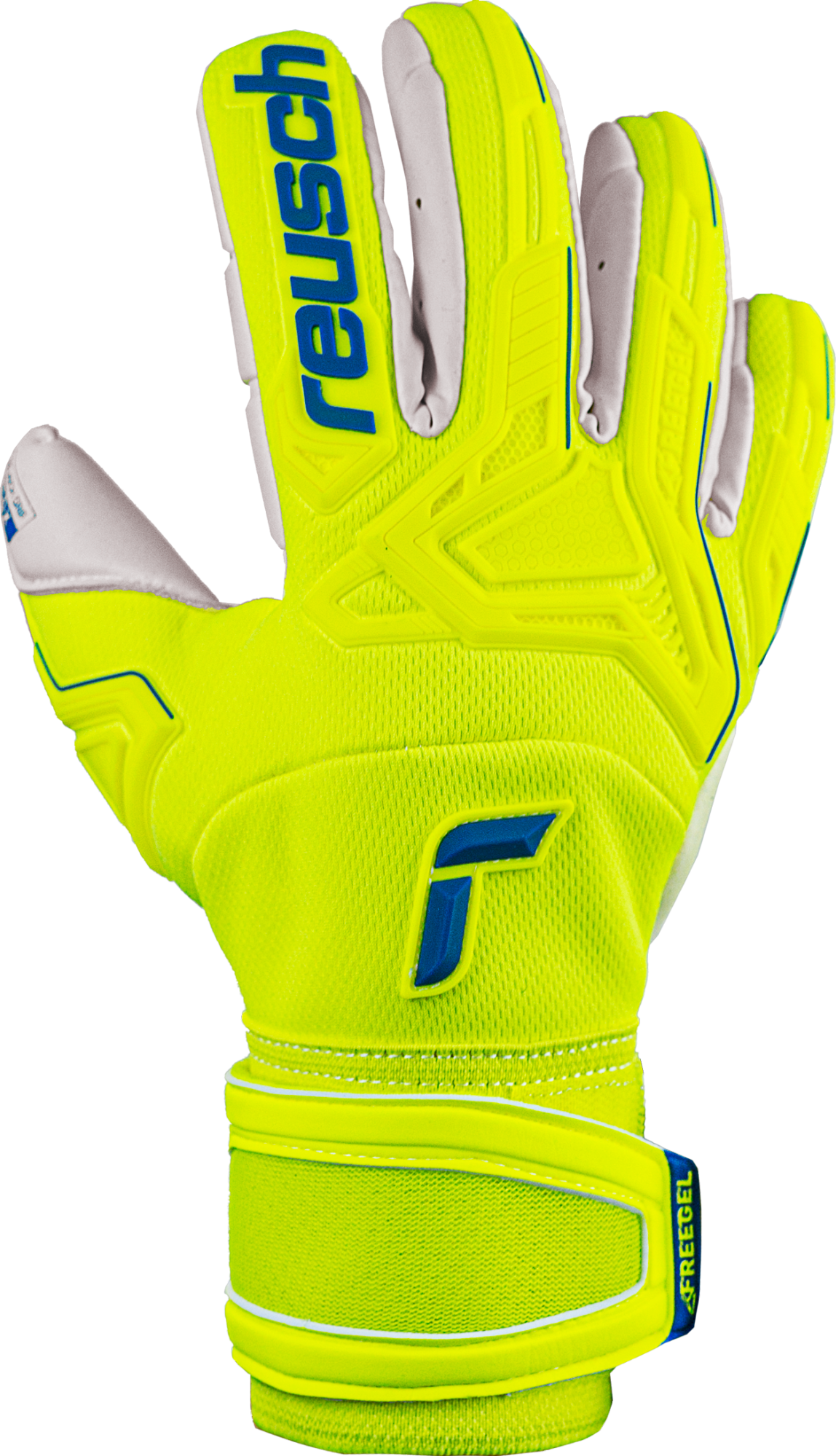Reusch Attrakt Freegel Gold X Finger Support Goalkeeper Gloves Size 