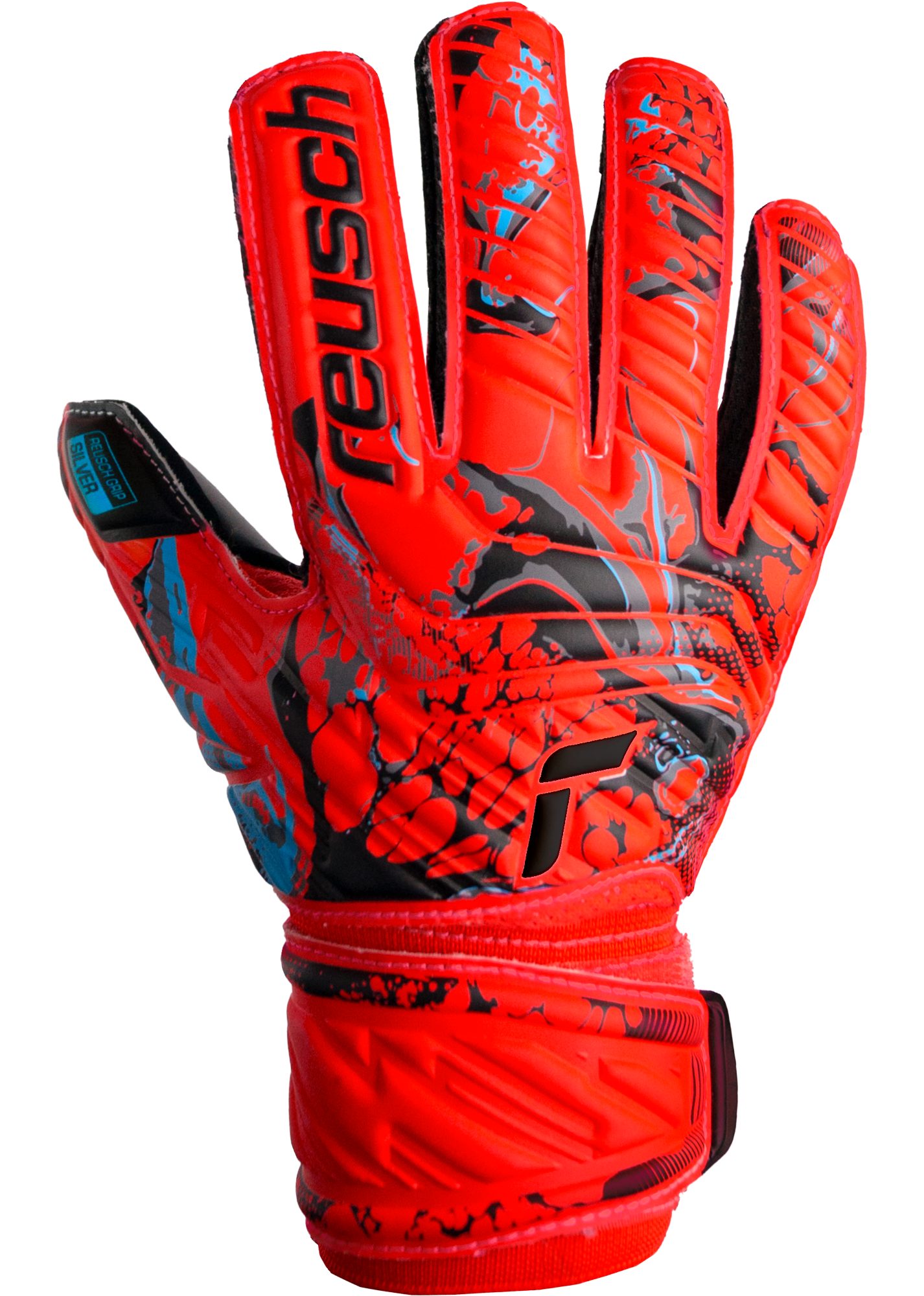 Gants gardien Reusch Attrakt Silver NC bleu orange