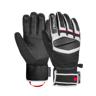 REUSCH WORLDCUP WARRIOR R-TEX XT JR BLACK/SILVER/FLUO RED - Gant de ski