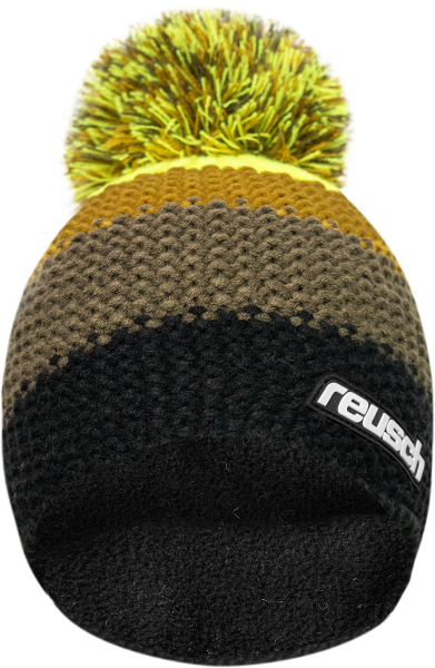 Reusch Enzo Beanie 6180010 7334 black green front.